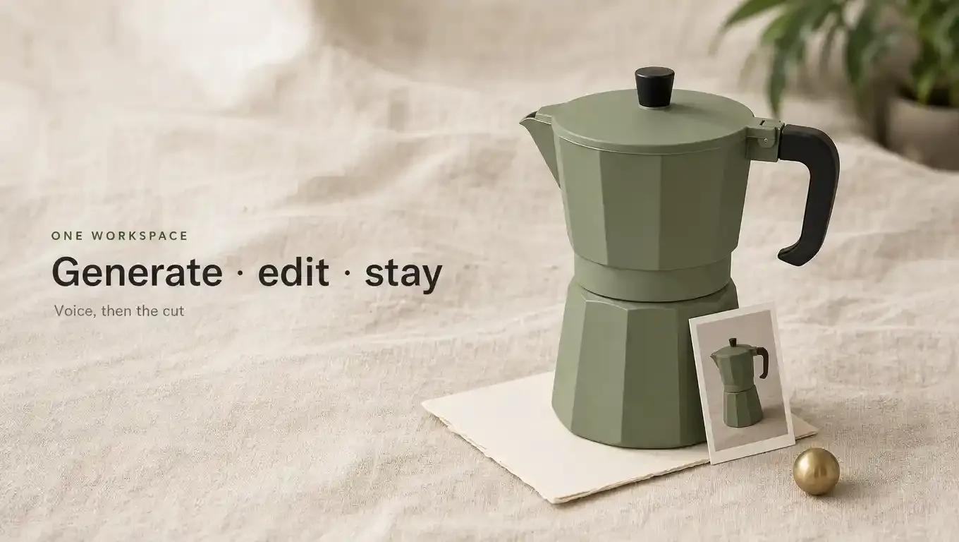 Generate Voice and Edit AI Video in One Workspace