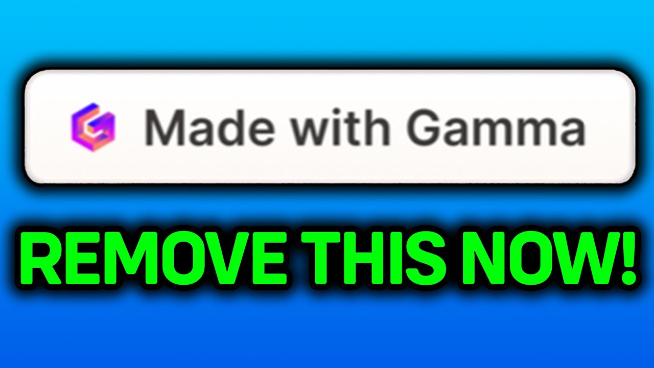 100% REMOVED! How To Export Presentation On Gamma Without Watermark